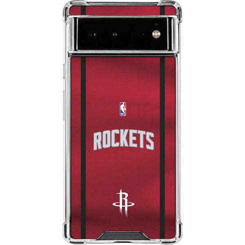 NBA Houston Rockets Jersey Google Pixel 6 Clear Case